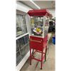 Image 3 : Red Popcorn Machine on Cart with Gold Wheels, 60 × 30 × 18”