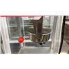 Image 6 : Red Popcorn Machine on Cart with Gold Wheels, 60 × 30 × 18”