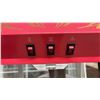 Image 8 : Red Popcorn Machine on Cart with Gold Wheels, 60 × 30 × 18”