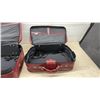 Image 4 : Two Streamline Red Leather-Style Suitcases