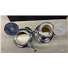 Image 11 : Silver-Plated Tea and Coffee Service, Shakers, and Vintage Glass Chip and Dip Set