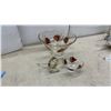 Image 3 : Silver-Plated Tea and Coffee Service, Shakers, and Vintage Glass Chip and Dip Set