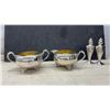 Image 5 : Silver-Plated Tea and Coffee Service, Shakers, and Vintage Glass Chip and Dip Set
