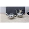 Image 8 : Silver-Plated Tea and Coffee Service, Shakers, and Vintage Glass Chip and Dip Set