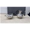 Image 9 : Silver-Plated Tea and Coffee Service, Shakers, and Vintage Glass Chip and Dip Set