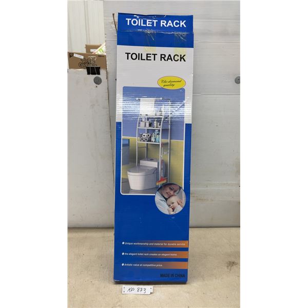 Model YP-103 Black Metal Over-the-Toilet Storage Rack with Multiple Shelves