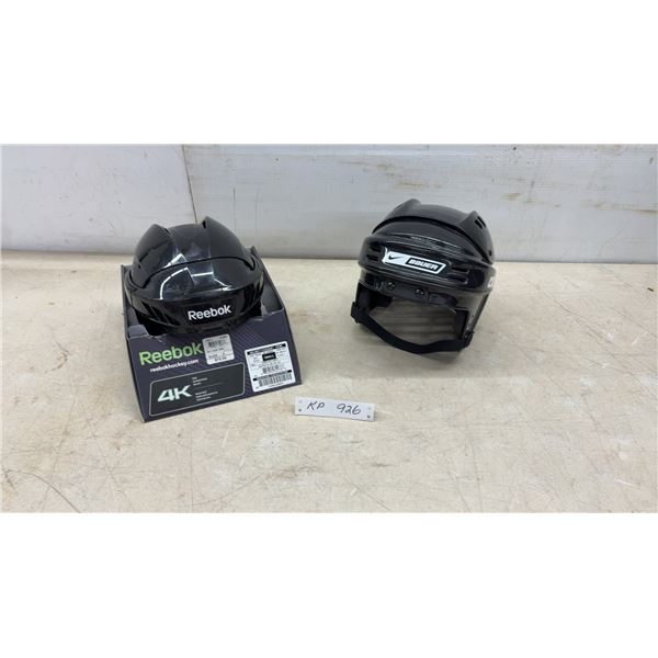 Reebok and Bauer Hockey Helmets, Sizes Small and Large