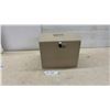 Image 1 : Portable Lockable Metal File Storage Box with Divider, 10 × 12-1/2 × 10" (No Key)