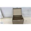 Image 3 : Portable Lockable Metal File Storage Box with Divider, 10 × 12-1/2 × 10" (No Key)