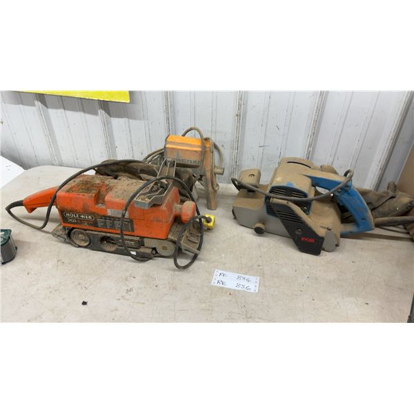 Holz-Her 2423 Belt Sander, Wagner Paint Sprayer, and Ryobi Belt Sander