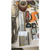 Image 7 : Assorted Hand and Power Tools: Gander Gloves, Clamps, Hammer, and Sander