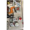 Image 8 : Assorted Hand and Power Tools: Gander Gloves, Clamps, Hammer, and Sander