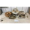 Image 1 : Vintage Farberware Pressure Cooker, Wooden Bowl, and Antique Electric Irons