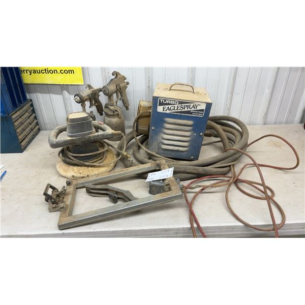 Turbo Eaglespray Spraying System, WEN Car Waxer, and Spray Guns