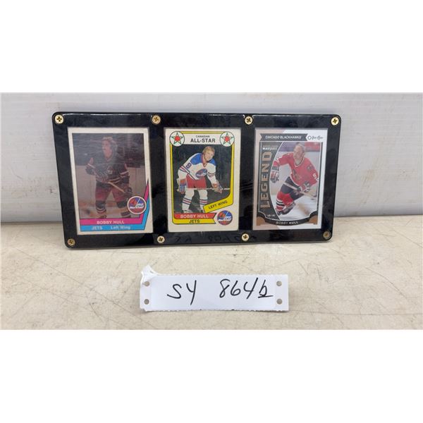 Lot of 3 Bobby Hull Vintage O-Pee-Chee Hockey Cards, Jets and Blackhawks