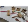 Image 4 : Vintage Wooden Butter Molds, Meat Tenderizers, Masher, Spatulas, and Ladle