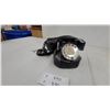 Image 2 : Vintage Black Bakelite Rotary Telephone with Hexagonal Base, Mid-20th Century