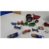 Image 2 : Large Lot of Diecast Toy Vehicles: Hot Wheels, Tractors, Race Cars, and Trucks