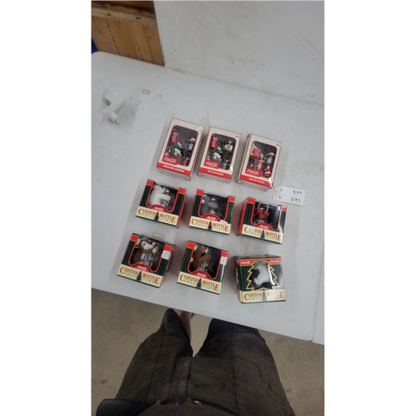 9 Coca-Cola Trim-a-Tree and Contour Bottle Christmas Ornaments, and More