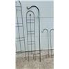 Image 3 : Black Metal Garden Trellises, Fan Trellis, and Shepherd's Hooks, Largest 72"