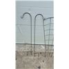 Image 4 : Black Metal Garden Trellises, Fan Trellis, and Shepherd's Hooks, Largest 72"
