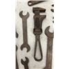 Image 7 : Large Lot of Antique Wrenches, Pipe Wrenches, Tin Snips, and Pliers
