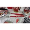 Image 8 : Coca-Cola Galvanized Beverage Tub, Santa Tray, Tins, Buckets, and Utensils