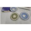 Image 4 : Wedgwood Jasperware Plates, Porcelain Figurines, and Occupied Japan Lace China Dish