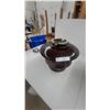 Image 3 : 2 Multi-Skirted High-Voltage Porcelain Power Line Insulators, Brown and Grey