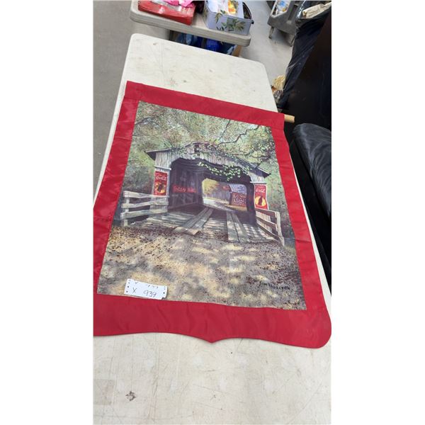 Jim Harrison “Coca-Cola” Covered Bridge Banner, 42 × 29"