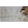 Image 3 : Vintage Clear Glass Milk Bottles and Large Carboy Jugs with Cork Stopper