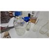 Image 5 : Vintage Clear Glass Milk Bottles and Large Carboy Jugs with Cork Stopper