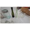 Image 2 : Antique Glass Bottles, Jars, Mason Jar with Zinc Lid, and Stoppers