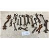 Image 1 : Antique Cast Iron and Steel Implement Wrenches, One Marked Made in Canada
