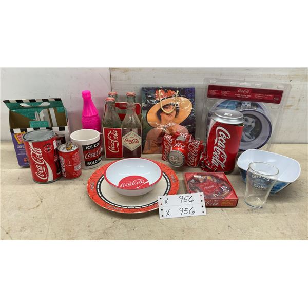 Coca-Cola Collectibles: Handmade Can Camera, Bottles, Mugs, Plates, and Bowls