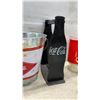 Image 6 : Vintage “Drink Coca-Cola in Bottles” Wooden Advertising Sign, Red on Yellow