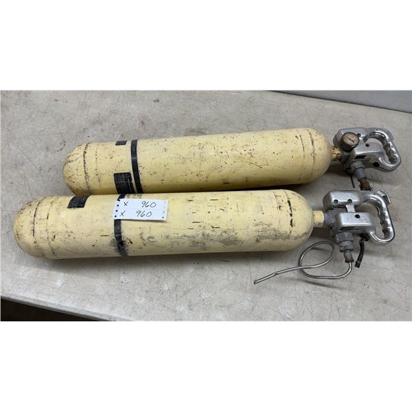 Bristol Aerojet Compressed Gas Cylinders, Part No. 3135, 528 Cu In, 2500 PSI, 1967