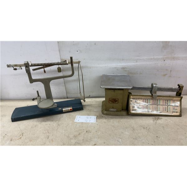 Triner Model AA-4 Postal Scale and Cenco Balance Beam Scale, 1972