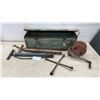 Image 1 : Mine-AT Mk-V 1942 Metal Box, 2 Hand Pumps, Cross Wrench, and Hand Winch