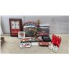Image 1 : Coca-Cola Wall Clock, Thermometers, Santa Puzzles, and Trays