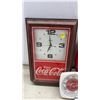 Image 2 : Coca-Cola Wall Clock, Thermometers, Santa Puzzles, and Trays