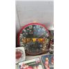 Image 4 : Coca-Cola Wall Clock, Thermometers, Santa Puzzles, and Trays
