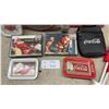 Image 5 : Coca-Cola Wall Clock, Thermometers, Santa Puzzles, and Trays