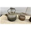 Image 2 : Vintage Stovetop Kettles, Copper Kettle, Potato Ricers, and Tin Pitcher