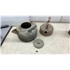 Image 4 : Vintage Stovetop Kettles, Copper Kettle, Potato Ricers, and Tin Pitcher