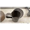 Image 7 : Vintage Stovetop Kettles, Copper Kettle, Potato Ricers, and Tin Pitcher
