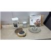 Image 1 : Anchor Hocking Chip and Dip Set, Proctor Silex Coffee Maker, and Marbles