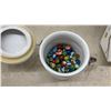 Image 9 : Anchor Hocking Chip and Dip Set, Proctor Silex Coffee Maker, and Marbles