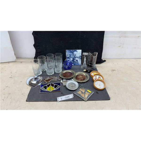 Commemorative J.P. Jones and U.S. Grant Copper and Brass Plates, Sun Catchers, and More