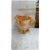 Image 5 : Fire-King Peach Lusterware Tea Set: 6 Cups, 6 Saucers, and Creamer